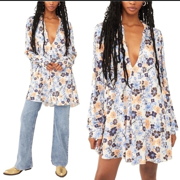 𝅺FREE People Daisy Jane Mini Dress, NWT - Picture 1 of 12